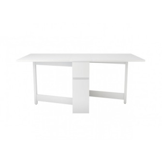 Kungla Drop Leaf Extendable Dining Table (White)
